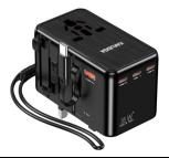 KAKUSIGA KSC-1262 PD35W (Retractable Cable + 3C1A) Universal Conversion Charger