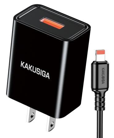 KAKUSIGA KSC-1646 Single Port Charger Set (US) (Lightning)