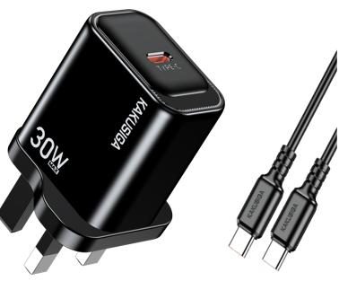 KAKUSIGA KSC-2208 PD30W Private Mold Charger Set (UK) Type-C to Lightning