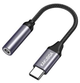 KAKUSIGA KSC-428 2 in 1 short audio converter (Lightning)