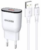 KAKUSIGA KSC-492 (2.4A) single port charger set (EU)(Lightning)