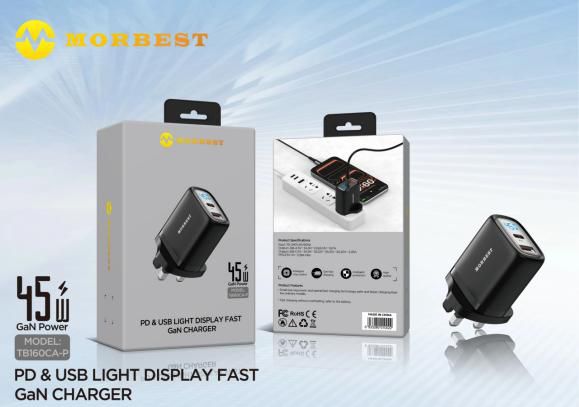 MOREBEST TB160CA-P 45W LED Wall charger with display