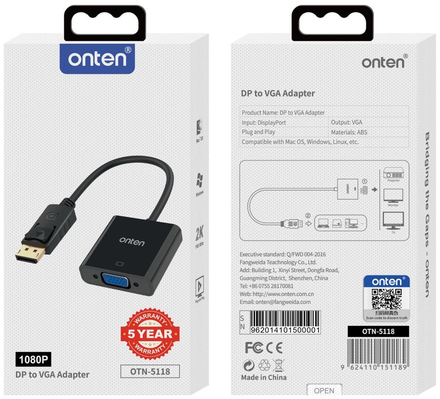 ONTEN OTN-5118 DP to VGA