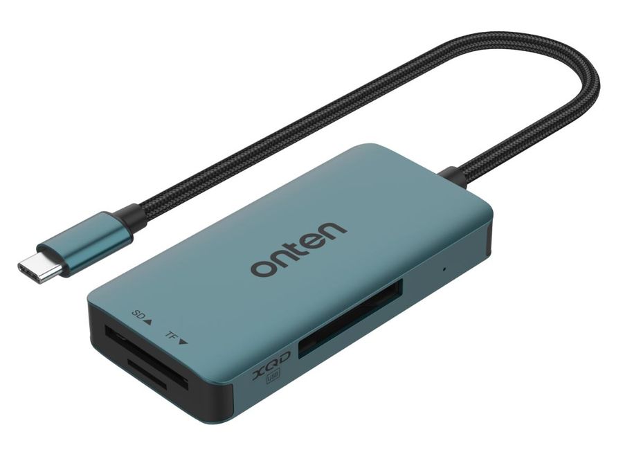 ONTEN OTN-C13 XQD & SDXC & Micro SDXC Card Reader Support : USB-C XQD, SD