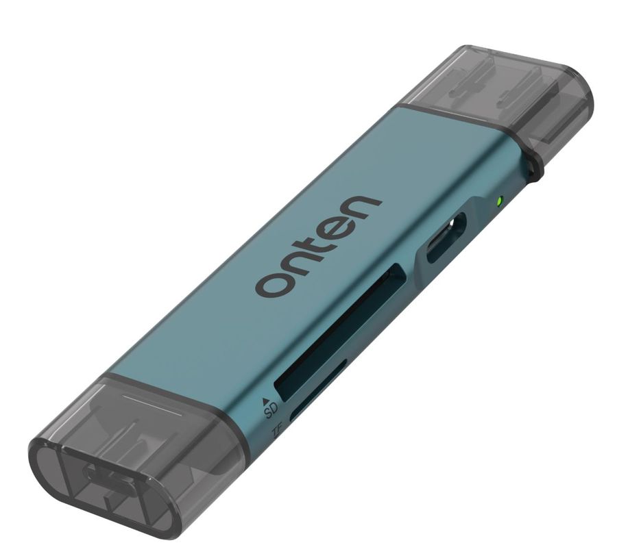 ONTEN OTN-CR538 3-in-2 USB-A &USB-C SD2.0 /TF2.0 Card Reader with USB-C 2.0 hub USB-A &USB-C SD2.0+TF2.0