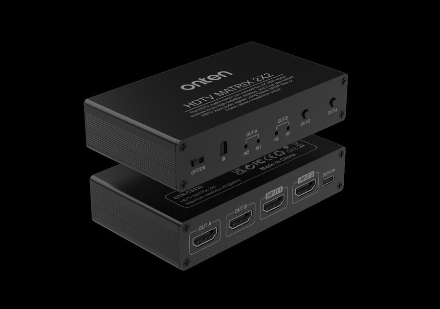 ONTEN OTN-CS220 2 in 2 2x2 HDMI 2.0 Matrix Specification 4K@60Hz YUV4:2:0 2x2 HDMI 2.0 YUV4:2:0 4K@60Hz