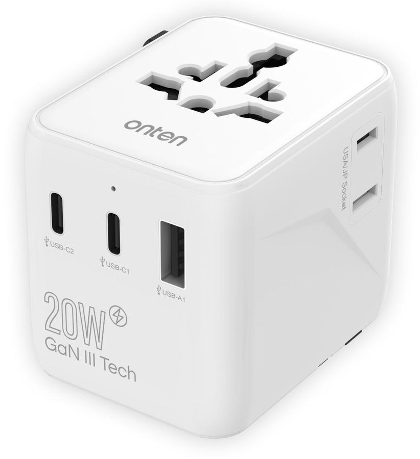 ONTEN OTN-CW82 Universal Travel Adapter 20W/100- 250VAC/10A/2C+1A