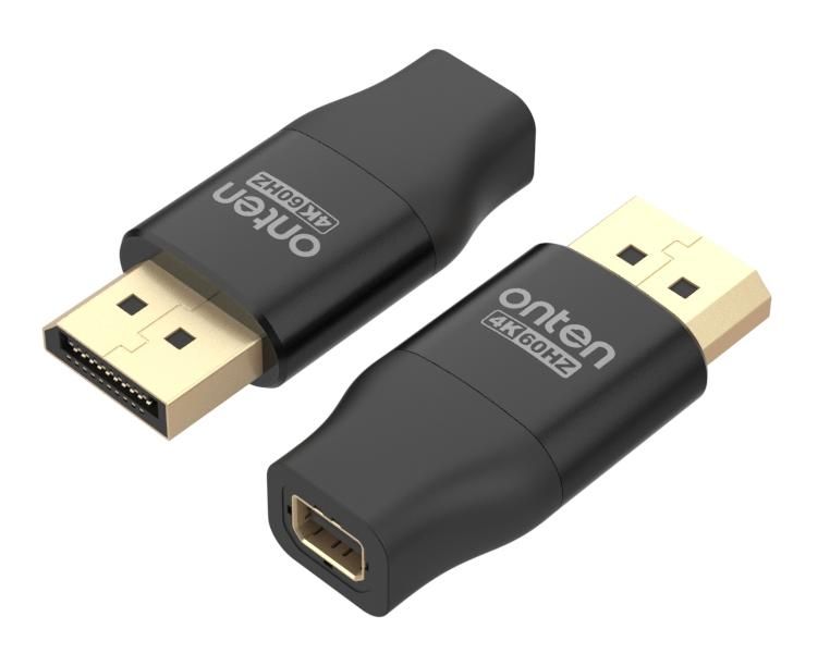 ONTEN OTN-DP85D DP 4k60hz DP Male to MiniDP Female Adapter High Speed DP extension connector DisplayPort V1.2 DP