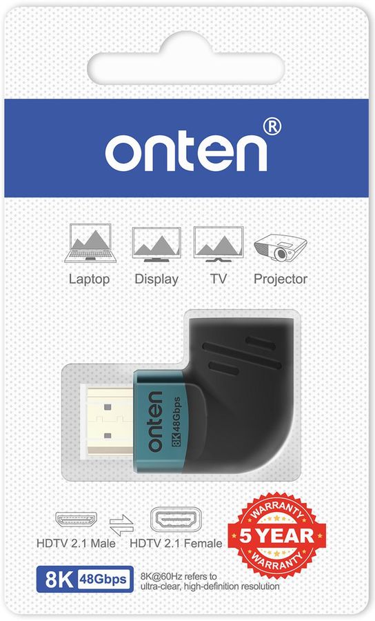 ONTEN OTN-HD813 8K@60hz HDMI Male to Female Adapter High Speed HDMI V2.1 48Gbps