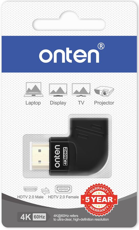 ONTEN OTN-HD813D 4K@60hz HDMI Male to Female Adapter High Speed HDMI V2.0