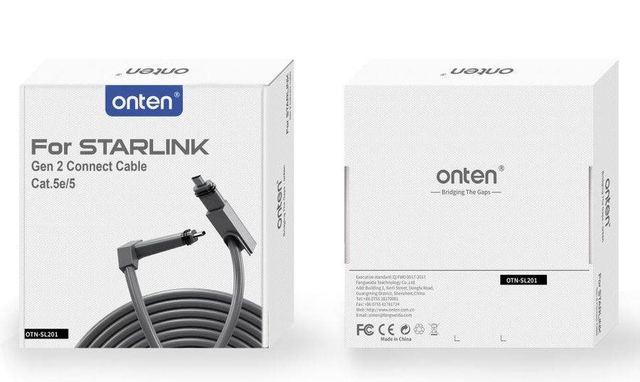 ONTEN OTN-SL201 Starlink Gen2 cable CAT.5e cable grey