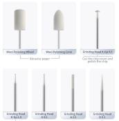 QianLi 7 pcs Kit（ Wool -Wheel / Wool -Cone /A 2.5mm / A 0.6mm / K 1.0mm / K 4.0mm / A 0.6mm ） *Same as the set in polishing pen)