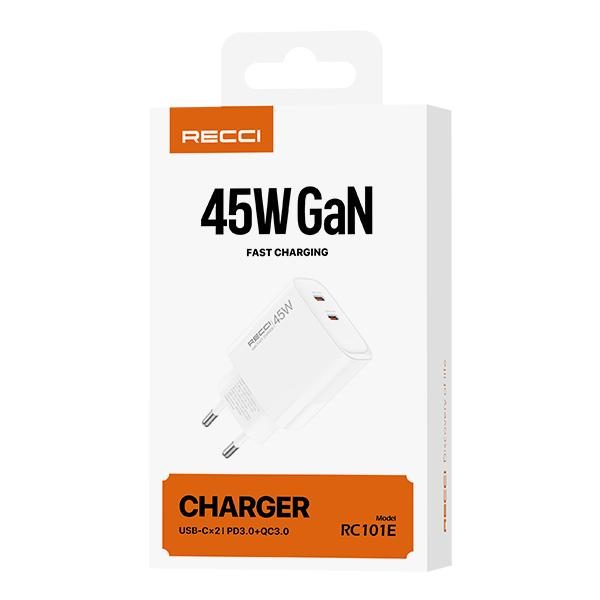RECCI RC101E 45W GAN fast charger EU PLUG