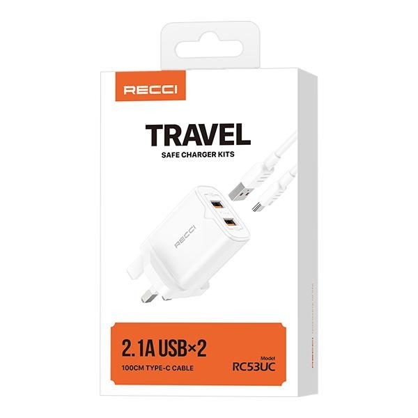 RECCI RC53UC UK Charger Suit (2.1A) UK PLUG