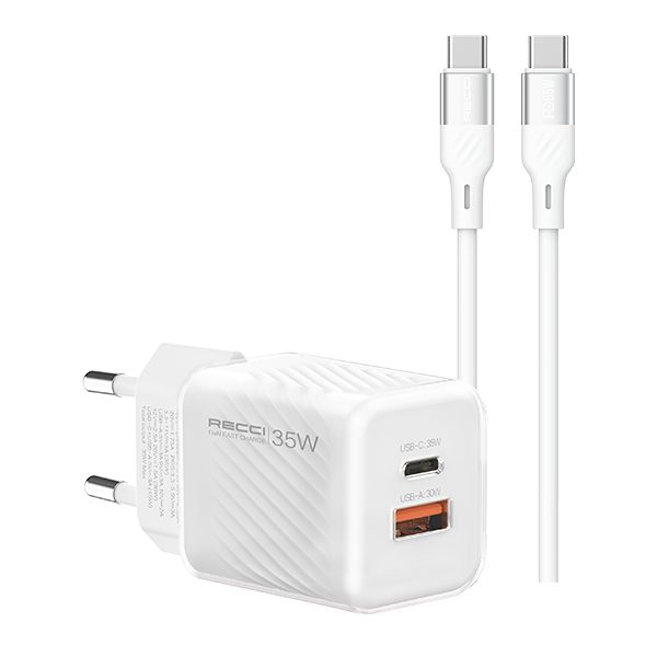 RECCI RC83ECC 35W GAN fast charger set EU PLUG