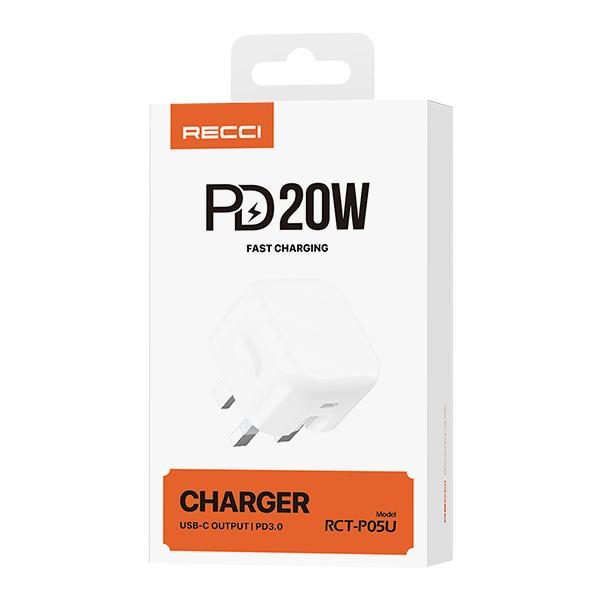 RECCI RCT-P05U PD 20W UK plug PD charger
