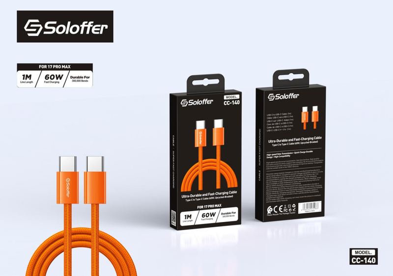 SOLOFFER CC-140 USB data cable