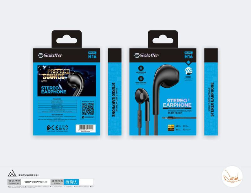 SOLOFFER H16 Wired earphones