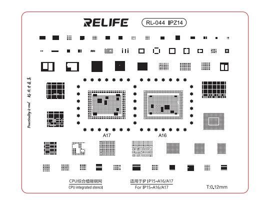 RELIFE RL-044 IPZ14 IP15- 0.12MM RELIFE RL-044 IPZ14 IP15- A16/A17 CPU integrated